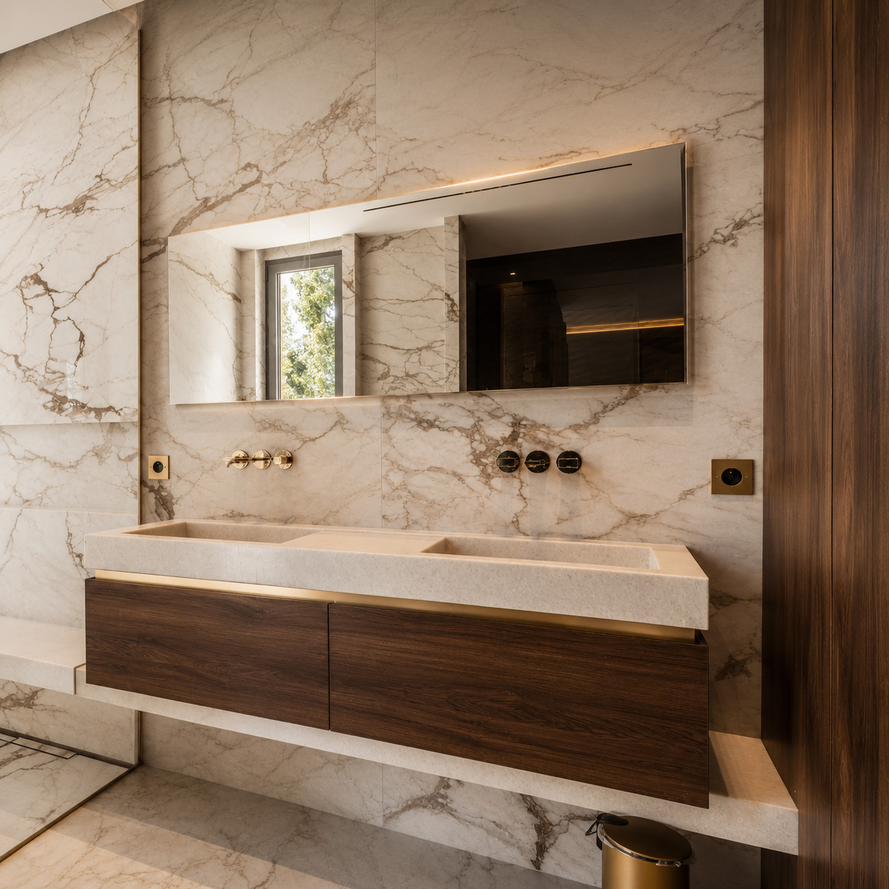 Salle de bain avec mobilier sur mesure